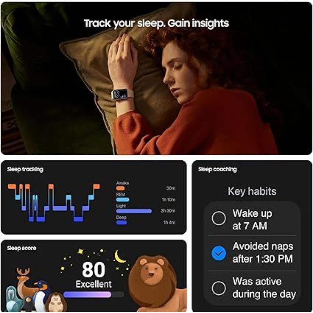 Samsung Galaxy Fit3 (Gray), 40mm AMOLED Display with Aluminium Body, Comprehensive Fitness and Health Tracking,