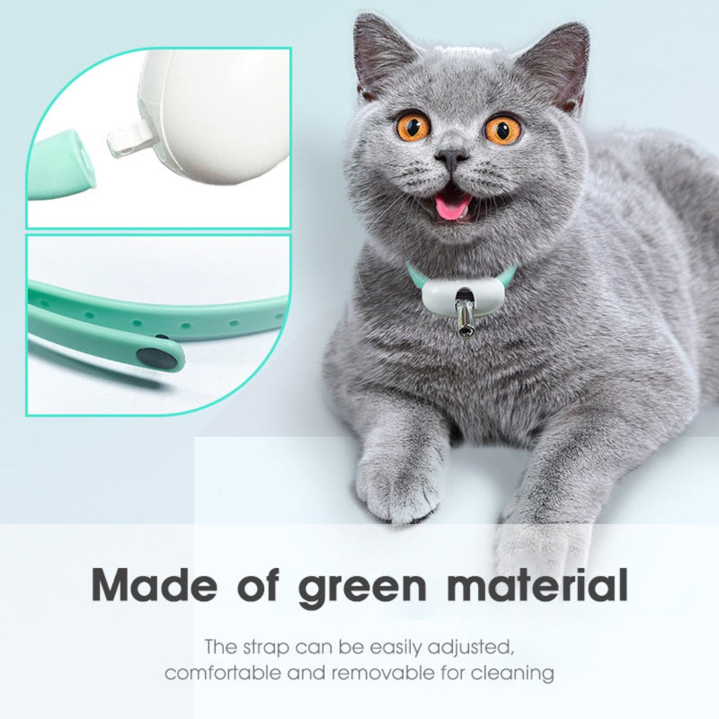 Interactive USB Rechargeable Laser Teasing Collar for Cats