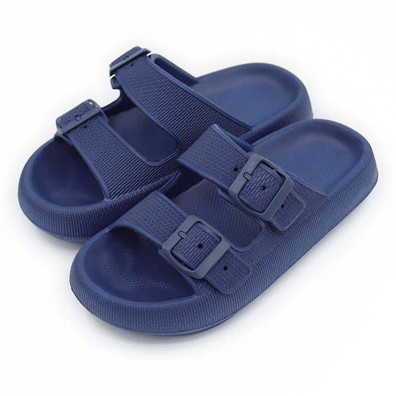 Summer Bliss Platform Buckle Slippers