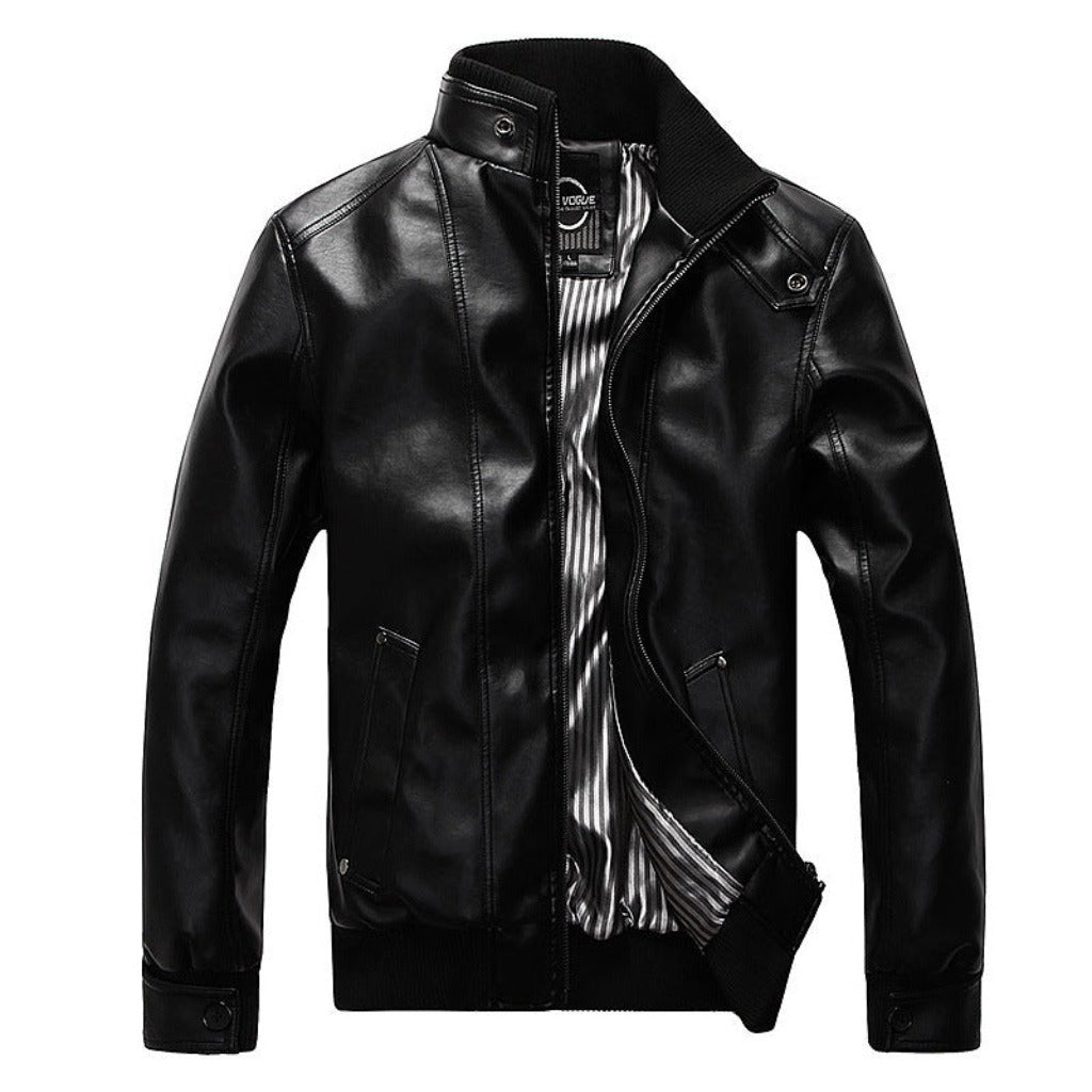 Casual PU Leather Jacket Youth All-match Leather Jacket Men