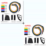 Enhance Your Workout with Fitness Rally Elastic Rope Resistance Band: Ultimate Training Essential 2 sets 11pcs