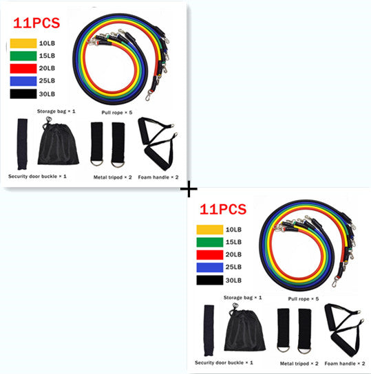 Enhance Your Workout with Fitness Rally Elastic Rope Resistance Band: Ultimate Training Essential 2 sets 11pcs