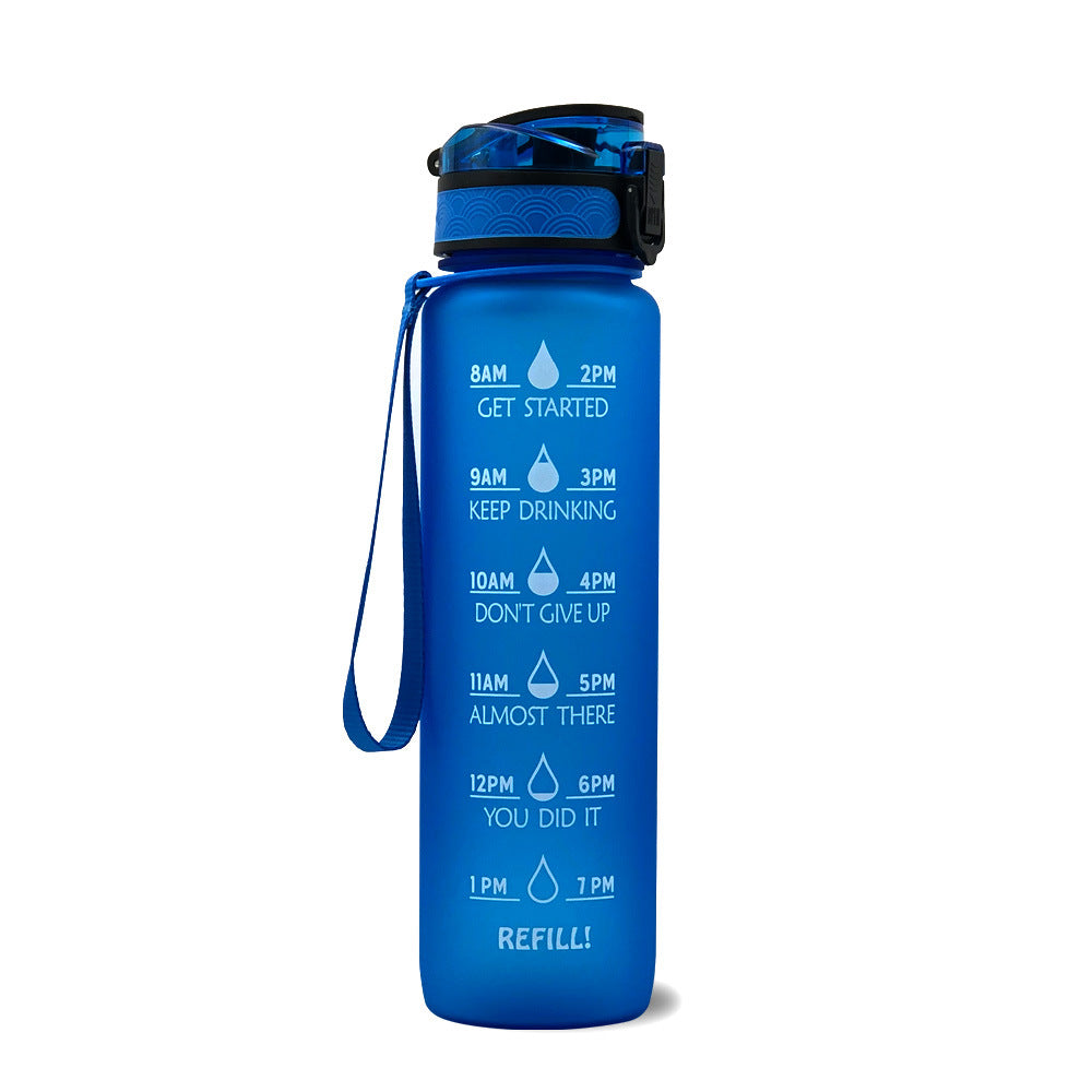 Motivational 1L Tritan Water Bottle Blue 1L