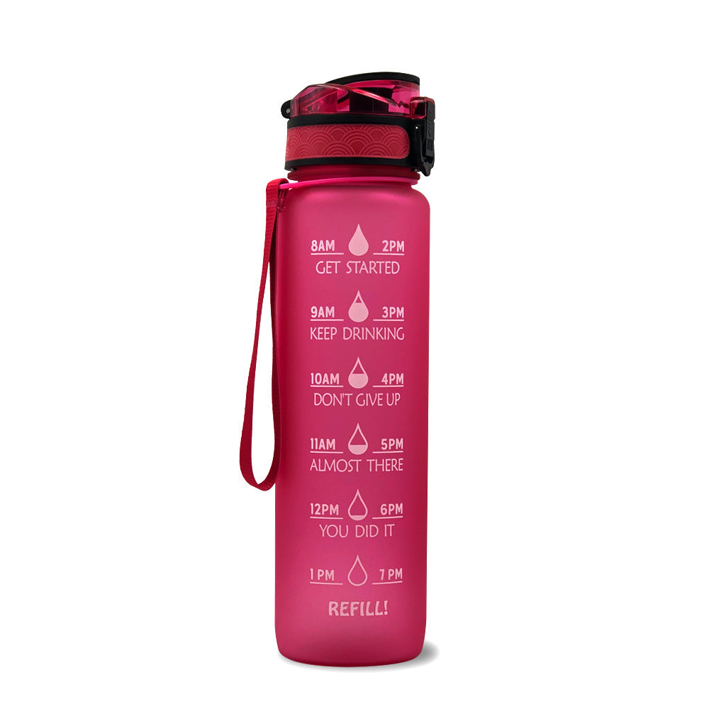 Motivational 1L Tritan Water Bottle Red 1L