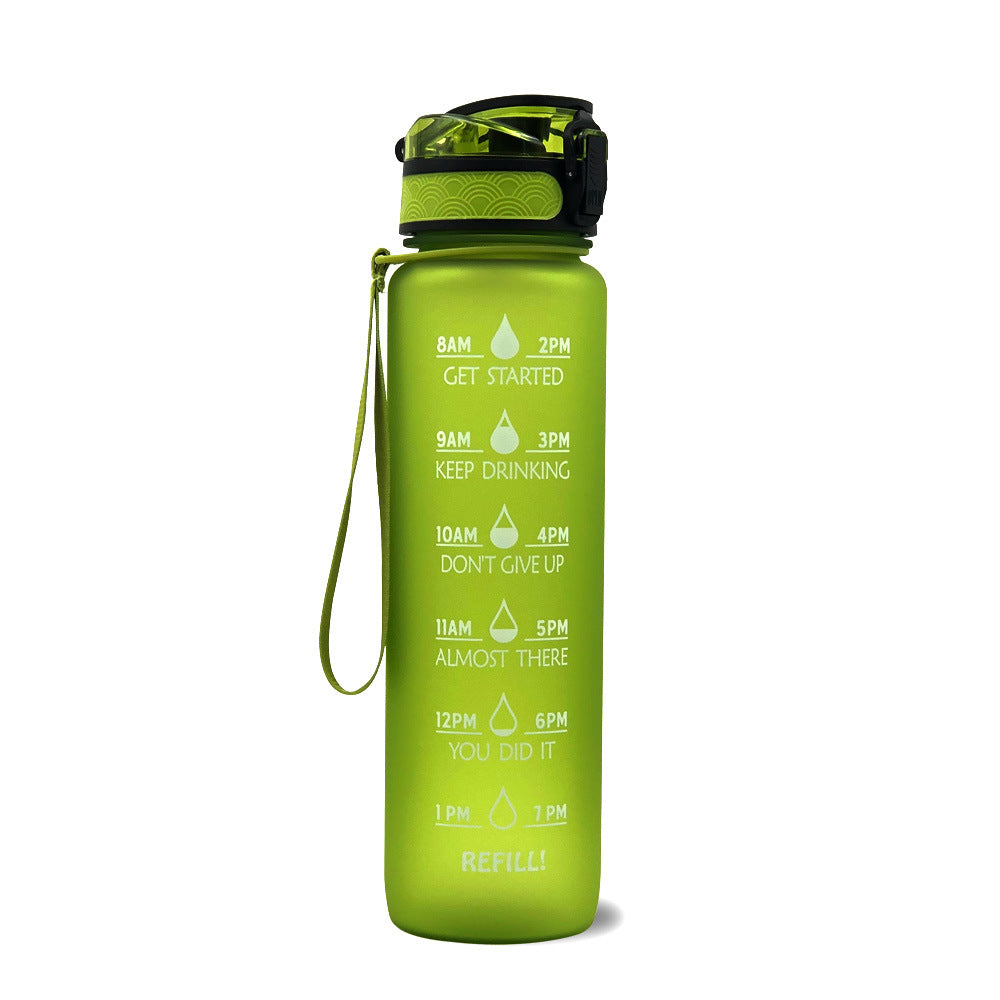 Motivational 1L Tritan Water Bottle Green 1L