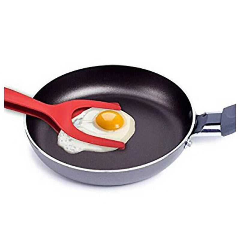 2-in-1 Grip and Flip Tongs Egg Spatula