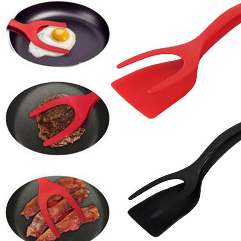 2-in-1 Grip and Flip Tongs Egg Spatula