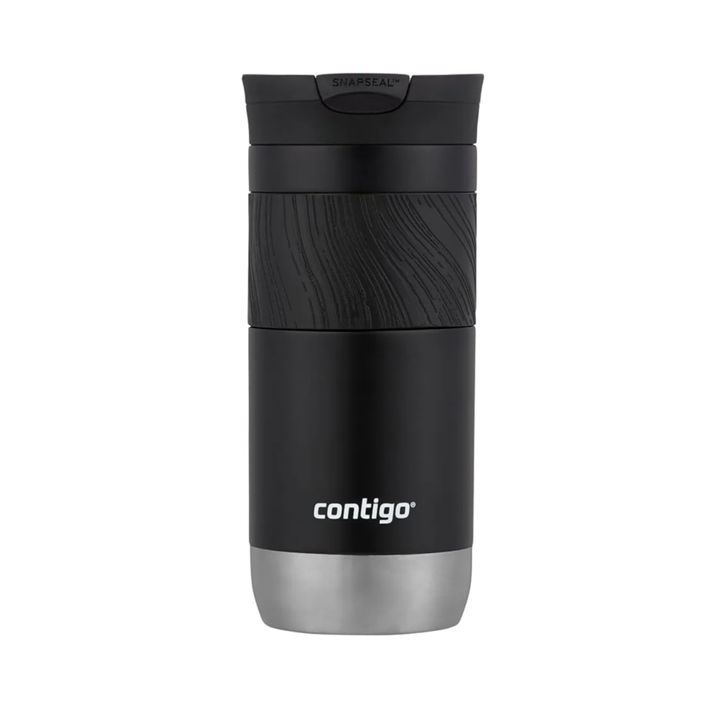 Contigo Byron 2.0 Snapseal Travel Mug,Stainless Steel Thermal Mug,Vacuum Flask,Leakproof Tumbler,Coffee to Go Mug with Bpa Free Easy-Clean Lid,Licorice,470 Ml