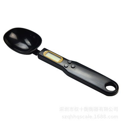 LCD Digital Kitchen Scale Spoon Black