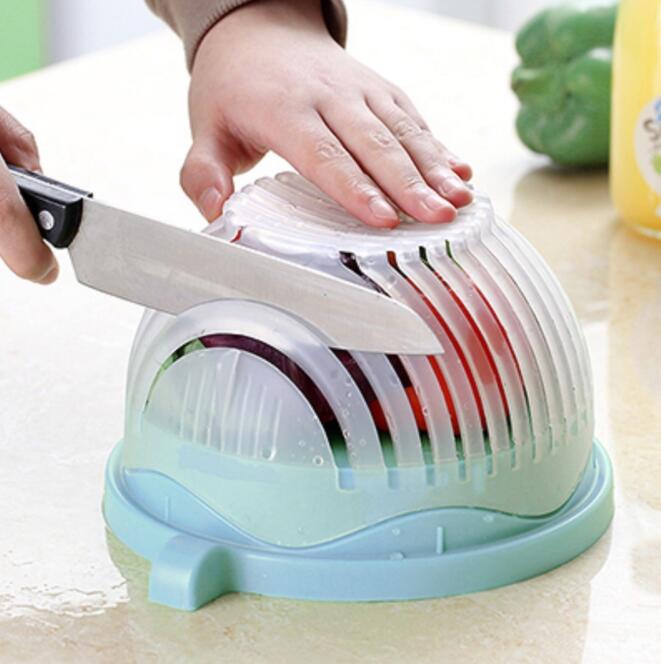 Elevate Your Culinary Creations with our Creative Salad Cutter Blue