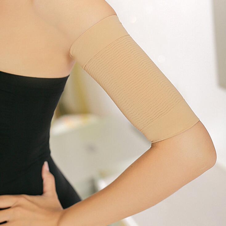 Women Arm Shaping Sleeves Ladies Elastic Slimming Shaperwear Natural