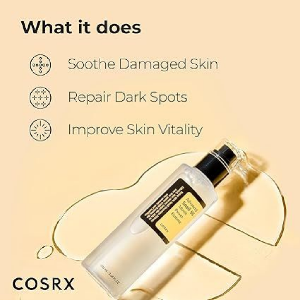 COSRX Advanced Snail 96 Mucin Power Essence 100ml, Skin Repair & Hydrating Serum, Snail Secretion Filtrate 96% & Hyaluronic acid, Korean Skincare