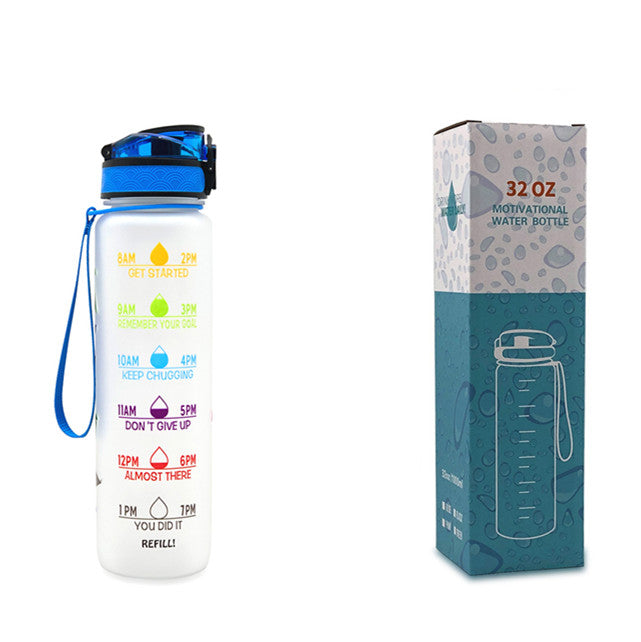 Motivational 1L Tritan Water Bottle Colorful with box 1L