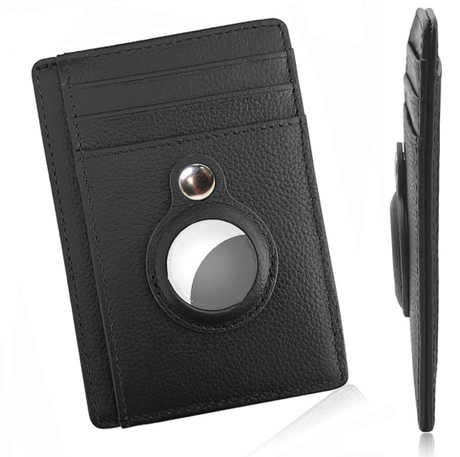 Secure Your Essentials with AirTag Wallet: RFID Card Holder & Anti-Theft Solution Clip black