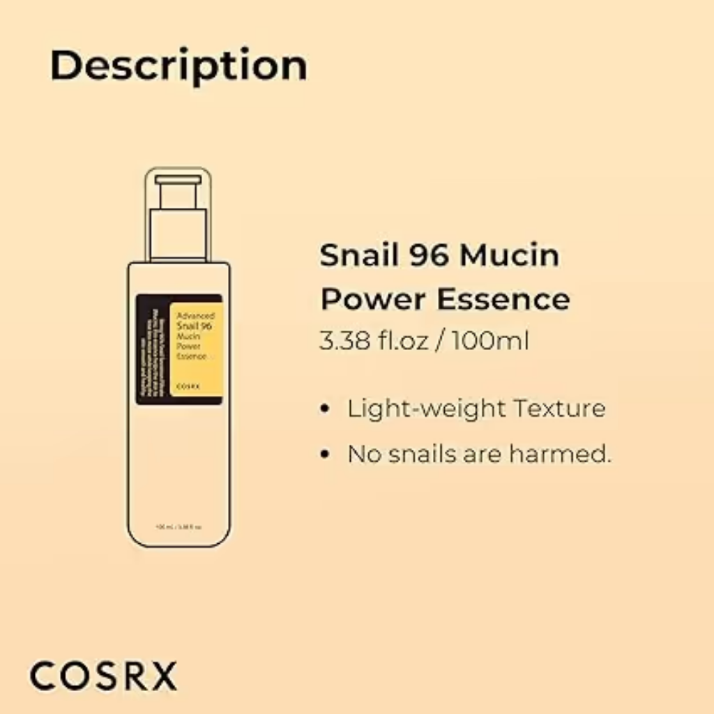 COSRX Advanced Snail 96 Mucin Power Essence 100ml, Skin Repair & Hydrating Serum, 