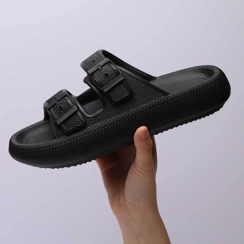 Summer Bliss Platform Buckle Slippers