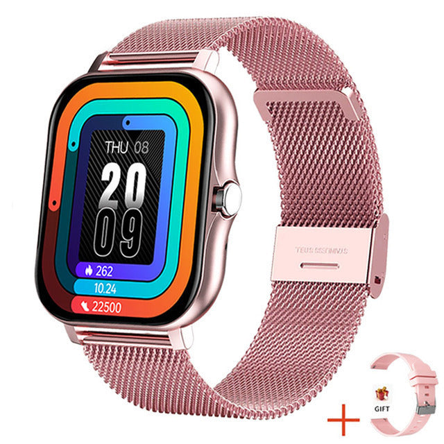 Y13 Smart Watch Pedometer Heart Rate Monitoring Bluetooth Call Powder mesh plus silicone