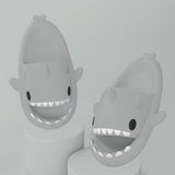 Adult's Shark Cartoon Slippers Cartoon Grey