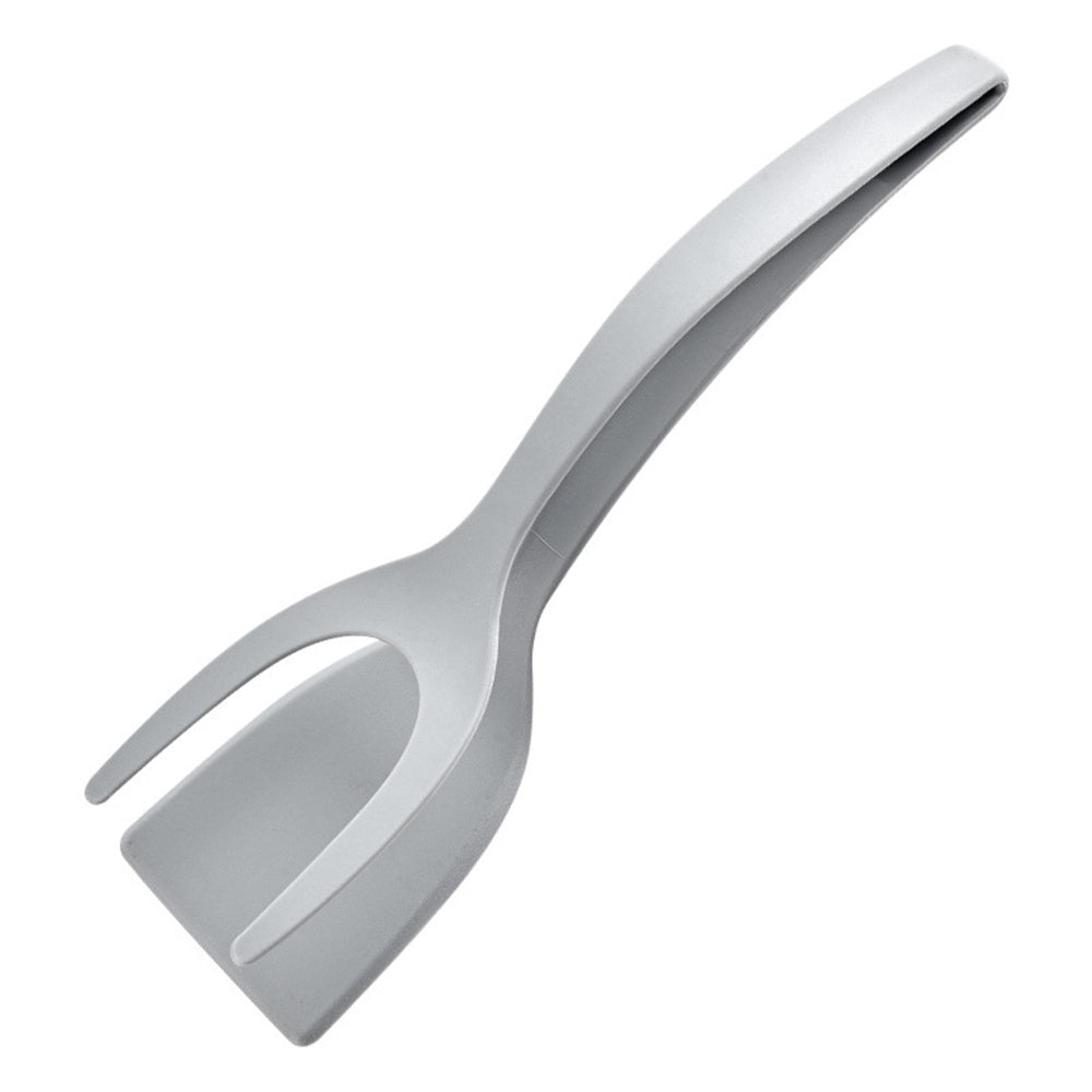 2-in-1 Grip and Flip Tongs Egg Spatula Grey