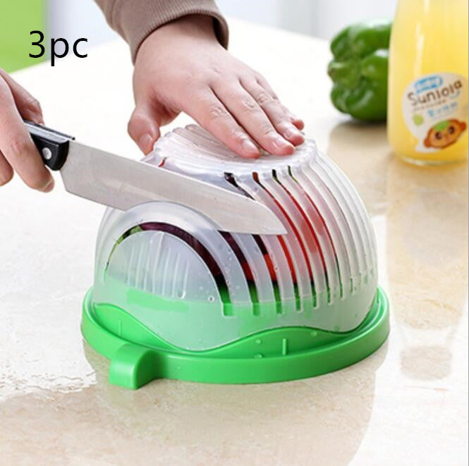 Elevate Your Culinary Creations with our Creative Salad Cutter Green3pc