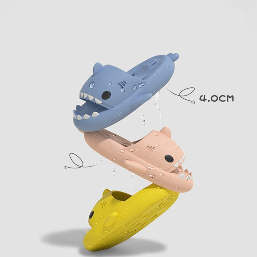 Shark Slippers with Drain Holes