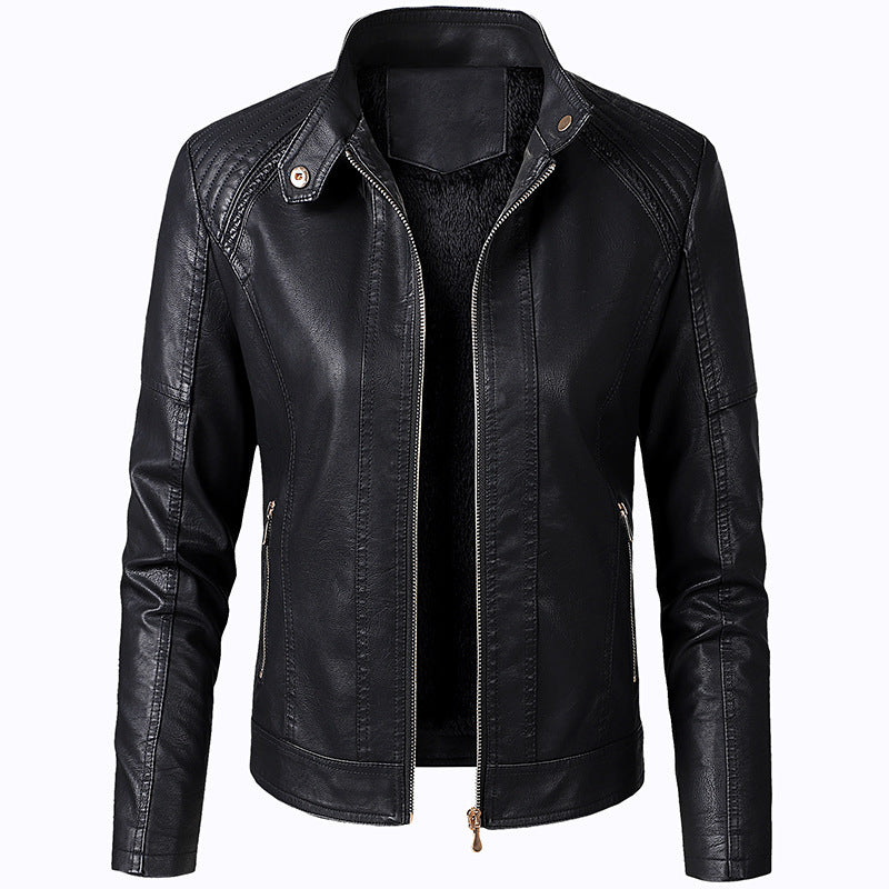 Long Sleeve Ladies PU Leather Jacket