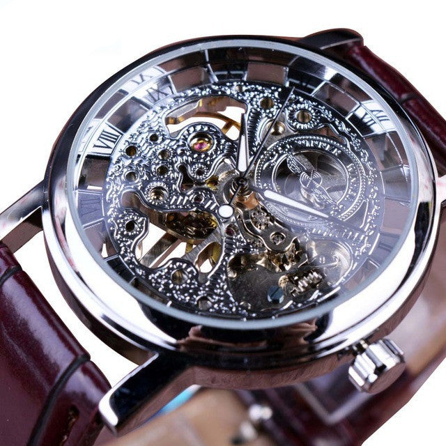 Mechanical watches Men's mechanical watches Silver noodles