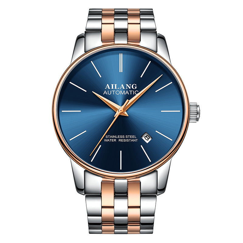 watches men's automatic mechanical watches Between Rose Gold Blue