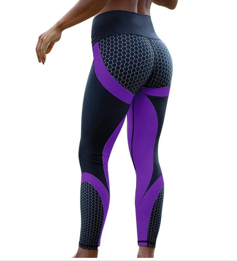 Yoga Fitness Leggings Women Pants Fitness Slim Tights Gym Running Sports Clothing Purple