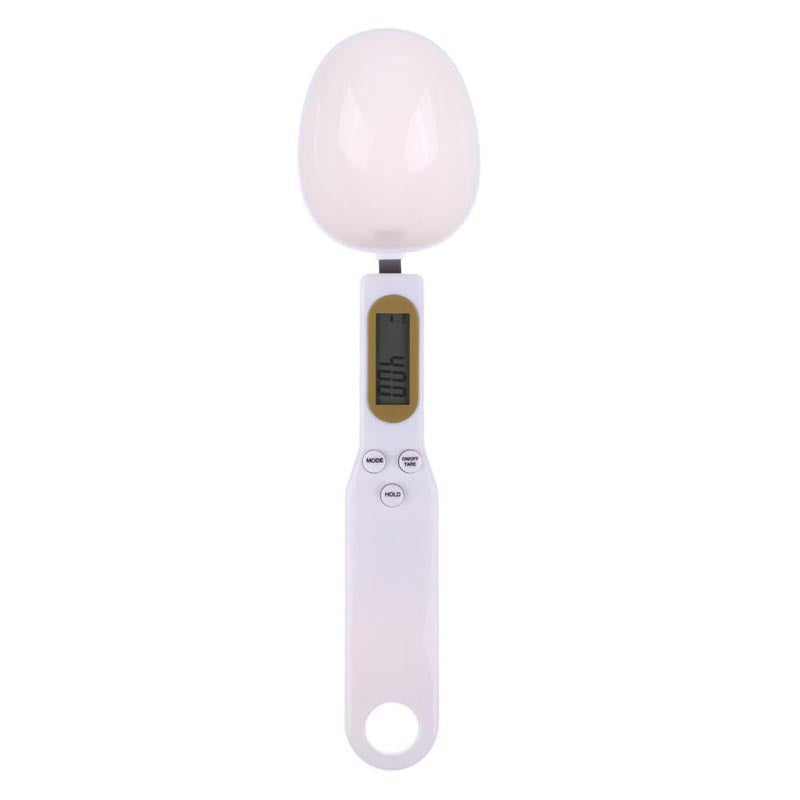 LCD Digital Kitchen Scale Spoon White