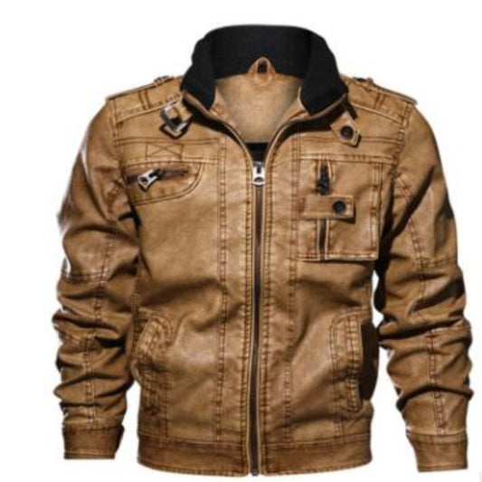 Men's leather jacket Momenti Istantanei jacket