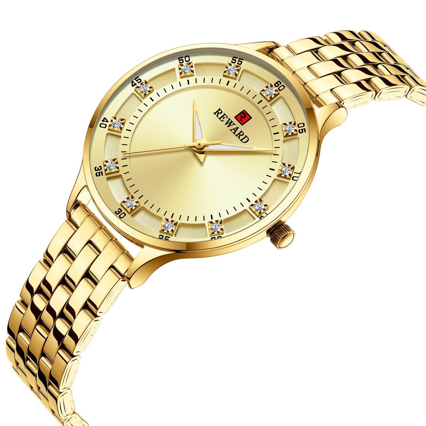 Elegant Fashion Steel Belt Quartz Diamond Women's Watch: Stylish and Waterproof