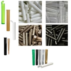 116mm Pre-Roll Tube Vials - Transparent Mix Colors