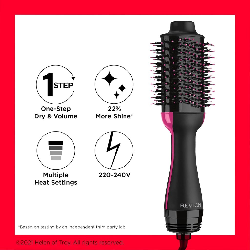 Revlon One-Step Hair Dryer and volumiser for mid to Long Hair (One-Step, 2-in-1 Styling Tool, Ionic and Ceramic Technology, Unique Oval Design) RVDR5222