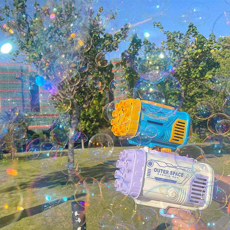 Bubble Gun Rocket 69 Automatic Soap Bubbles Machine Gun Toy