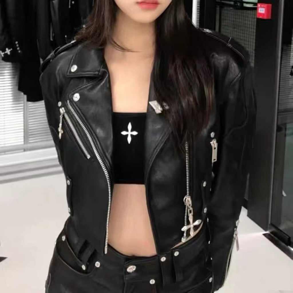 Women's Leather Jackets: Biker, Studded & Cropped Styles