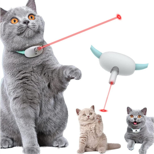 Interactive USB Rechargeable Laser Teasing Collar for Cats