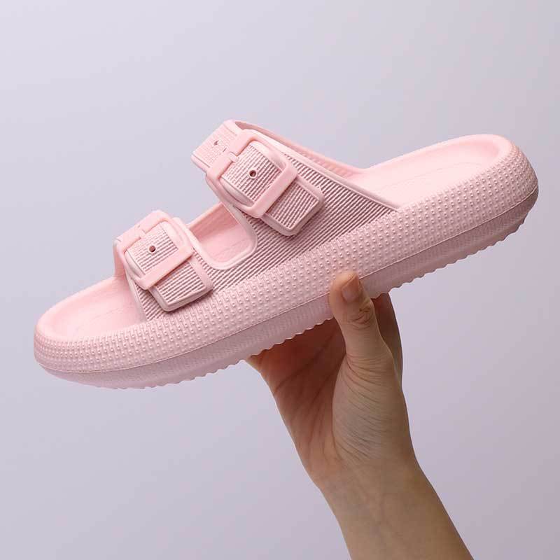 Summer Bliss Platform Buckle Slippers