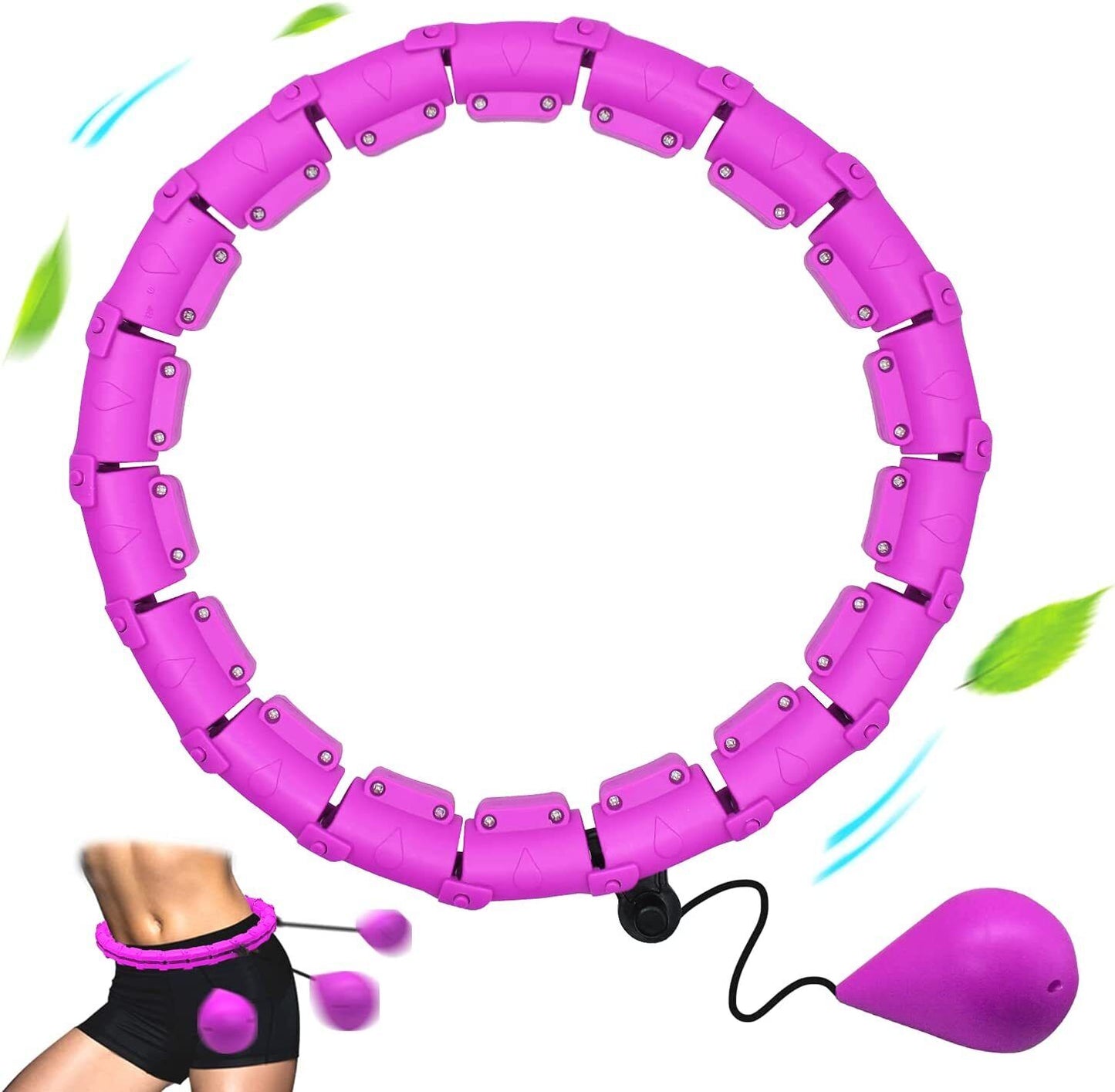 Achieve Your Fitness Goals with Custom Knots Weighted Hoola Fitness Hoop Purple