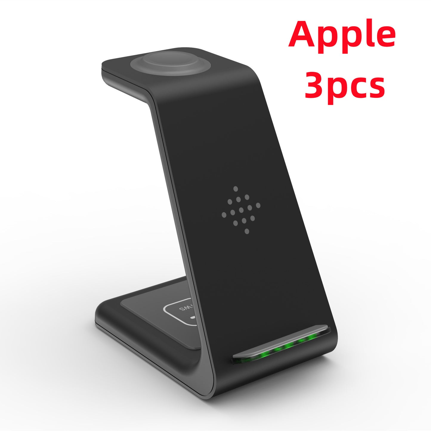 3-in-1 Wireless Charging Station | Fast Charge Dock with Phone Holder Apple and Samsung 3PCS black Apple