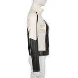 Women's leather jacket
Patchwork leather jacket
Slim collared jackets
Casual elegance outerwear
Stylish women's jackets
Trendy leather fashion
London outerwear
Manchester women's fashion
Birmingham leather styles
Quality leather jackets
Unique design jackets
Versatile leather jackets
Fashionable casual wear
Women's chic jackets
Best leather jackets UK