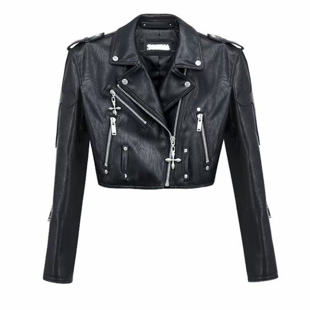 Women's Leather Jackets: Biker, Studded & Cropped Styles