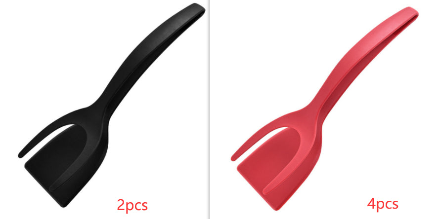 2-in-1 Grip and Flip Tongs Egg Spatula Set2