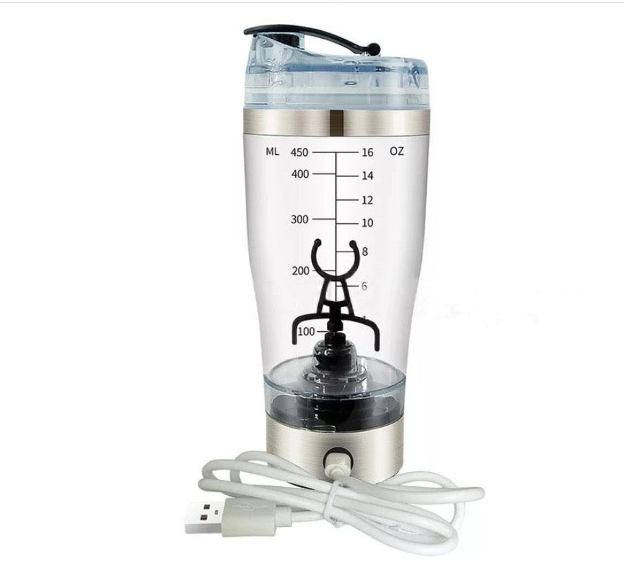 Electric Protein Shake Stirrer USB Shake Bottle Milk Coffee Blender Kettle Sports And Fitness Charging Electric Shaker Cup Rechargeable USB 450ml