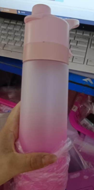 Stay Refreshed Anywhere with our Spray Water Bottle for Girls Pink