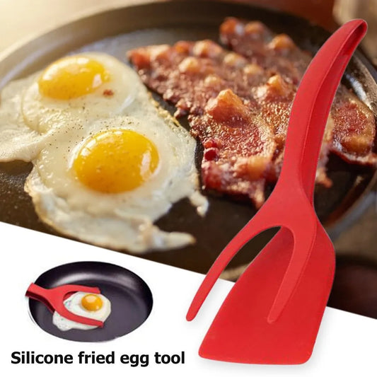 2-in-1 Grip and Flip Tongs Egg Spatula