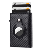 Secure Your Essentials with AirTag Wallet: RFID Card Holder & Anti-Theft Solution Leather carbon black