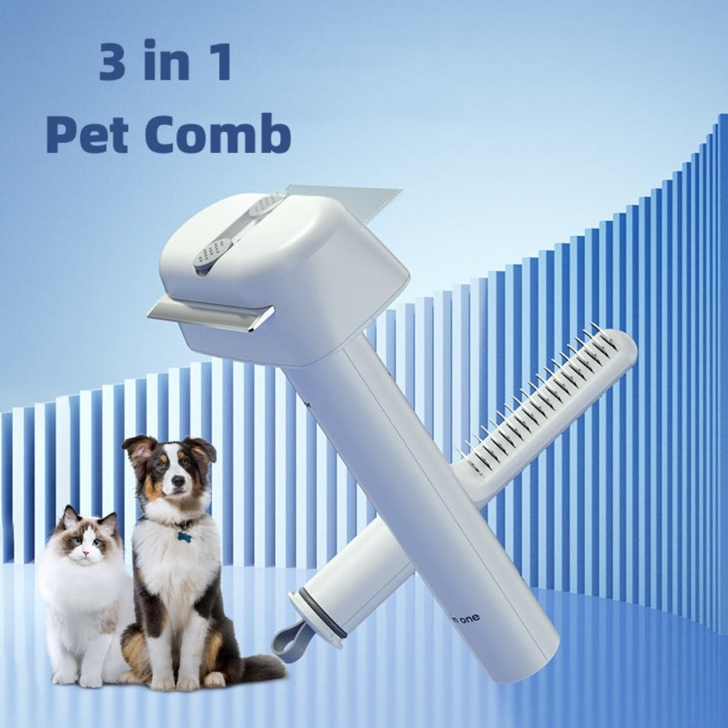 3-in-1 Pet Hair Unknotting Comb | Cat Grooming Device