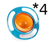 360 Rotate Universal Spill-proof Bowl Dishes Blue 4pc