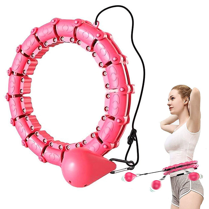 Achieve Your Fitness Goals with Custom Knots Weighted Hoola Fitness Hoop Pink